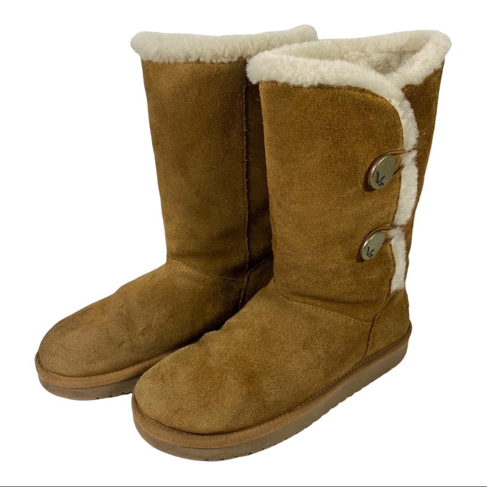 Kinslei Tall Koolaburra by Ugg Boots Women's size 6 Chestnut Suede Lambswool